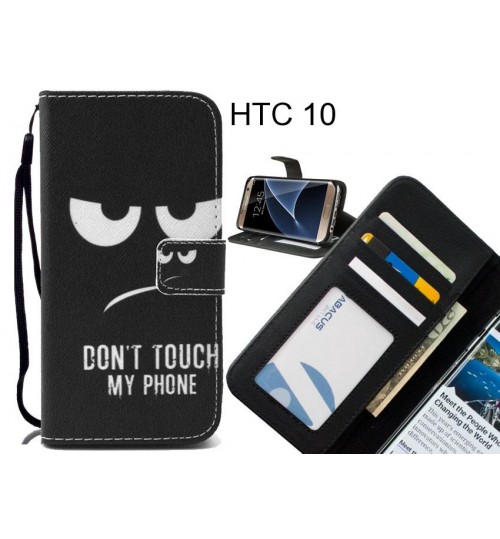 HTC 10 case 3 card leather wallet case printed ID