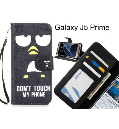 Galaxy J5 Prime case 3 card leather wallet case printed ID