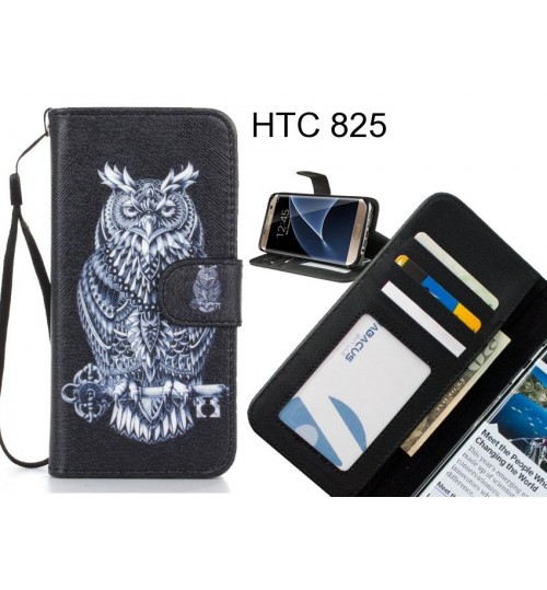 HTC 825 case 3 card leather wallet case printed ID