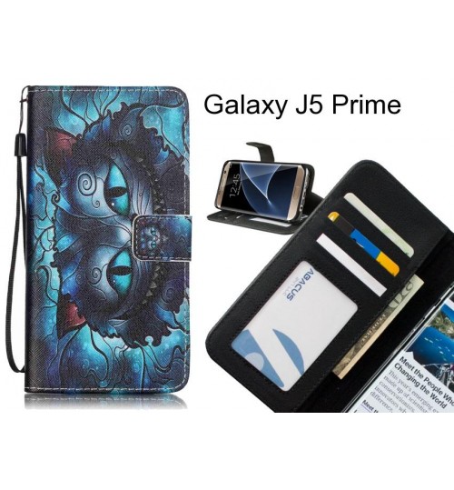 Galaxy J5 Prime case 3 card leather wallet case printed ID