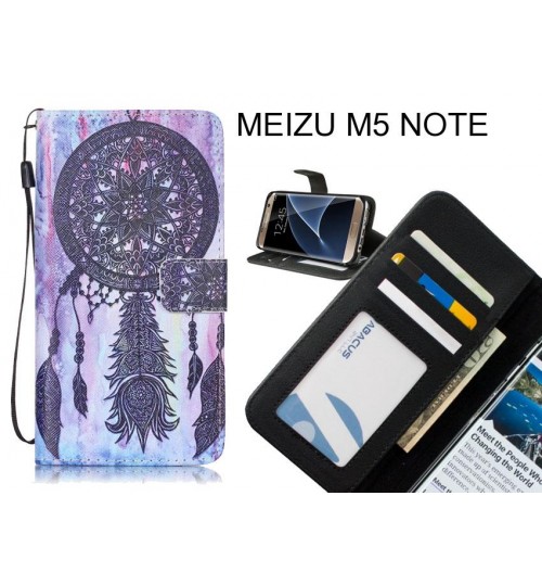 MEIZU M5 NOTE case 3 card leather wallet case printed ID