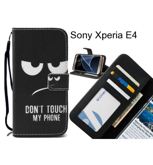 Sony Xperia E4 case 3 card leather wallet case printed ID