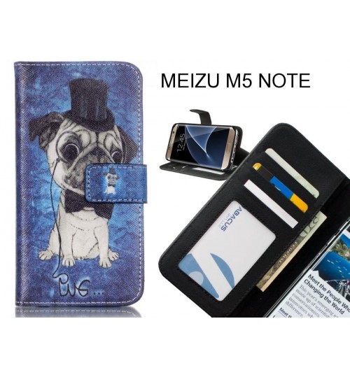 MEIZU M5 NOTE case 3 card leather wallet case printed ID