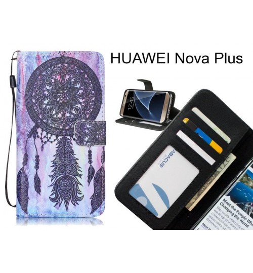 HUAWEI Nova Plus case 3 card leather wallet case printed ID