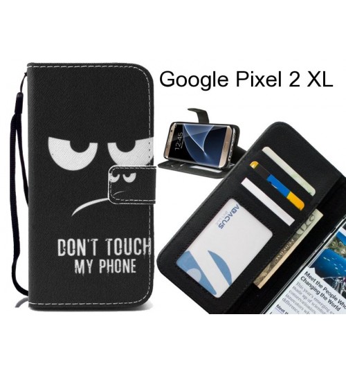 Google Pixel 2 XL case 3 card leather wallet case printed ID