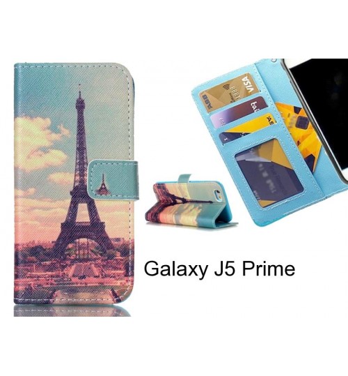 Galaxy J5 Prime case 3 card leather wallet case printed ID