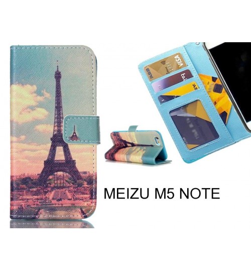 MEIZU M5 NOTE case 3 card leather wallet case printed ID