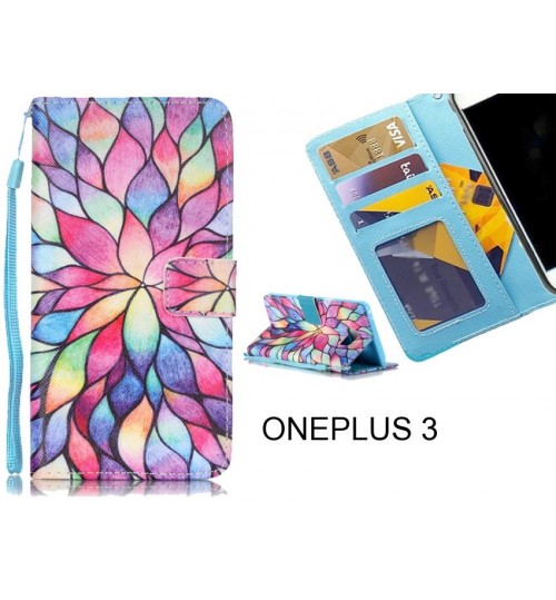 ONEPLUS 3 case 3 card leather wallet case printed ID