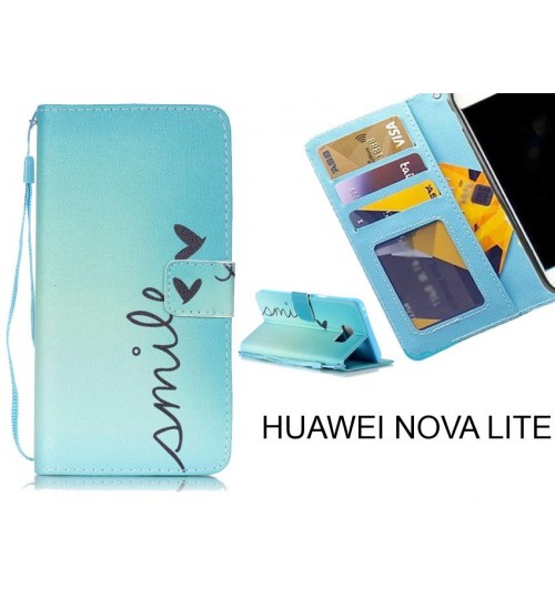 HUAWEI NOVA LITE case 3 card leather wallet case printed ID