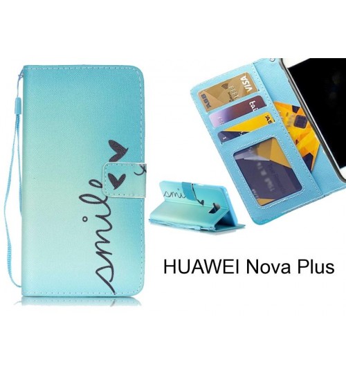 HUAWEI Nova Plus case 3 card leather wallet case printed ID