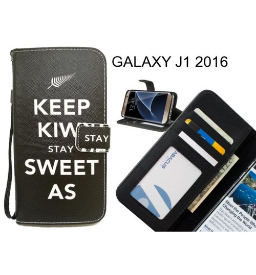 GALAXY J1 2016 case 3 card leather wallet case printed ID