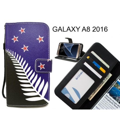 GALAXY A8 2016 case 3 card leather wallet case printed ID