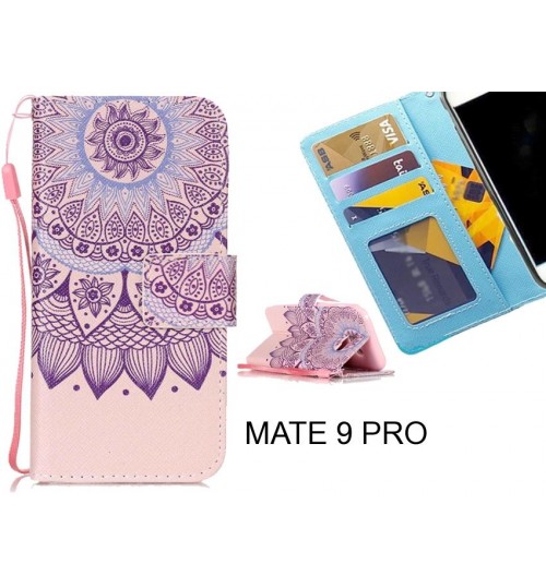 MATE 9 PRO case 3 card leather wallet case printed ID