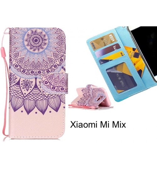 Xiaomi Mi Mix case 3 card leather wallet case printed ID