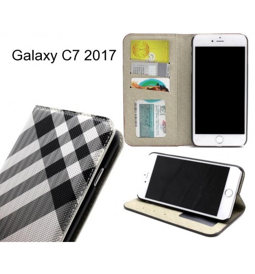 Galaxy C7 2017 case wallet Leather case