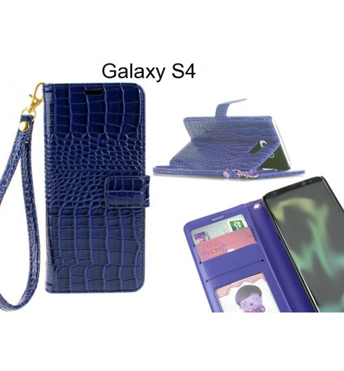 Galaxy S4  Case Croco Wallet Leather Case - Green