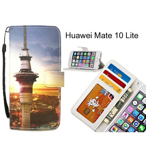 Huawei Mate 10 Lite case 3 card leather wallet case printed ID