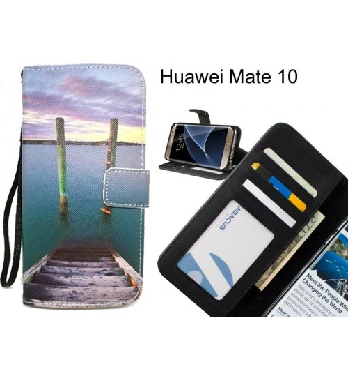 Huawei Mate 10 case 3 card leather wallet case printed ID