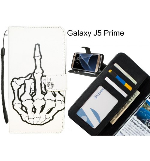 Galaxy J5 Prime case 3 card leather wallet case printed ID