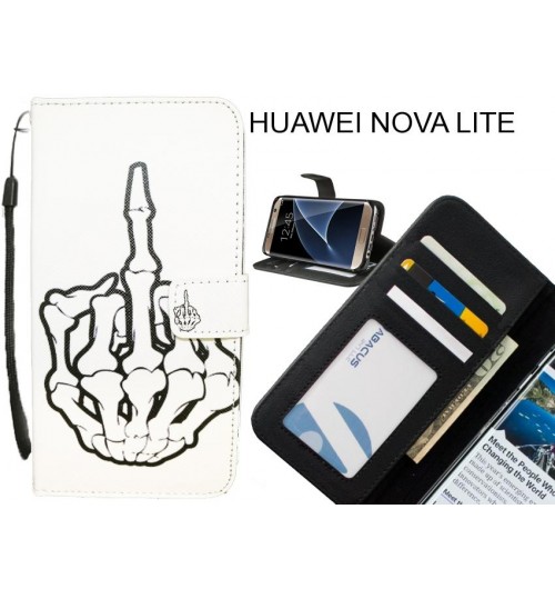 HUAWEI NOVA LITE case 3 card leather wallet case printed ID