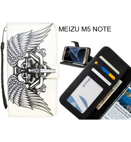 MEIZU M5 NOTE case 3 card leather wallet case printed ID