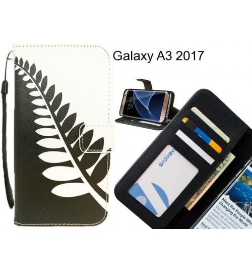 Galaxy A3 2017 case 3 card leather wallet case printed ID