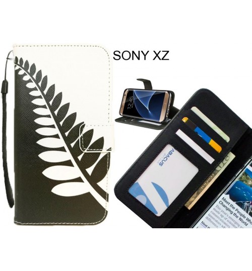 SONY XZ case 3 card leather wallet case printed ID