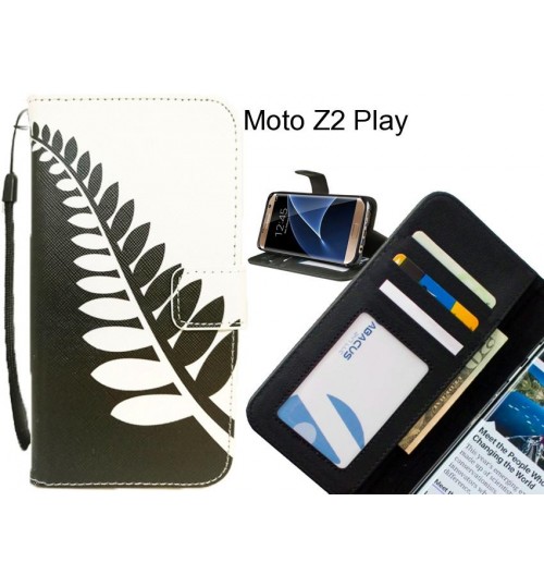 Moto Z2 Play case 3 card leather wallet case printed ID