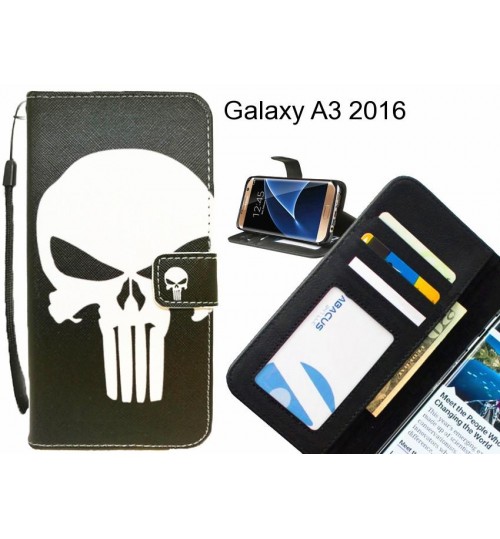 Galaxy A3 2016 case 3 card leather wallet case printed ID