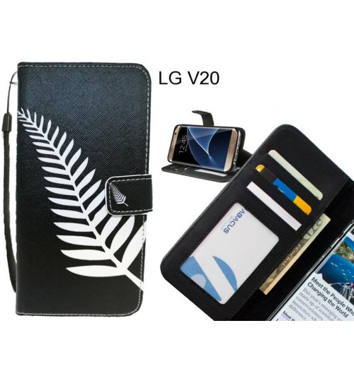 LG V20 case 3 card leather wallet case printed ID