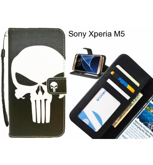 Sony Xperia M5 case 3 card leather wallet case printed ID