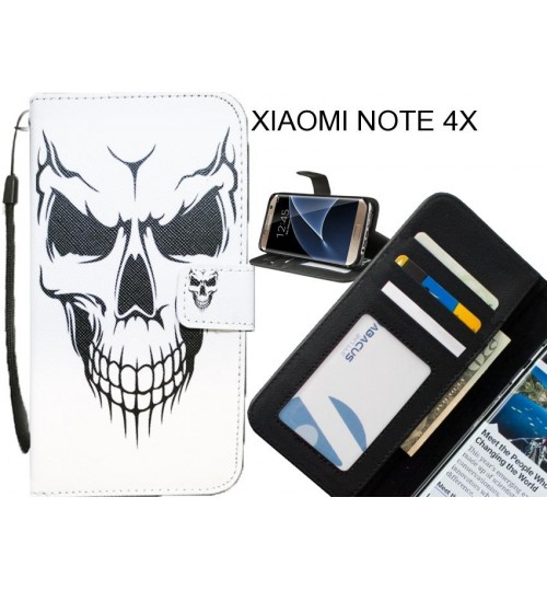 XIAOMI NOTE 4X case 3 card leather wallet case printed ID