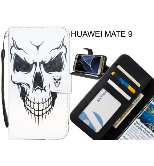 HUAWEI MATE 9 case 3 card leather wallet case printed ID
