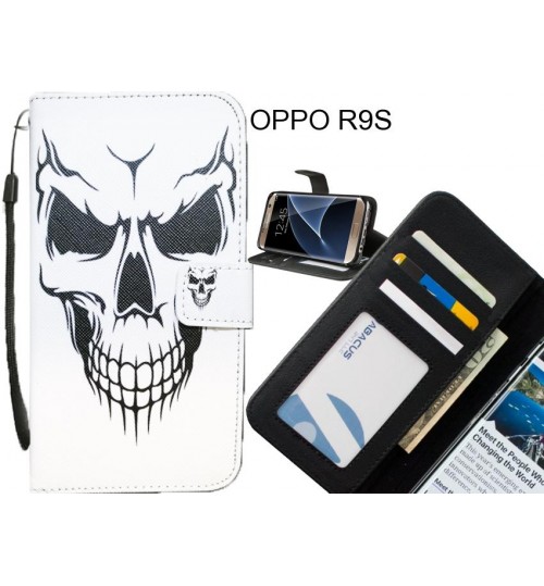 OPPO R9S case 3 card leather wallet case printed ID