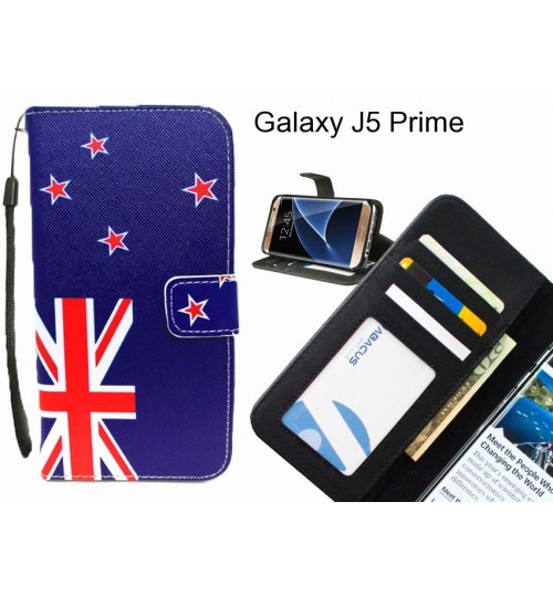 Galaxy J5 Prime case 3 card leather wallet case printed ID