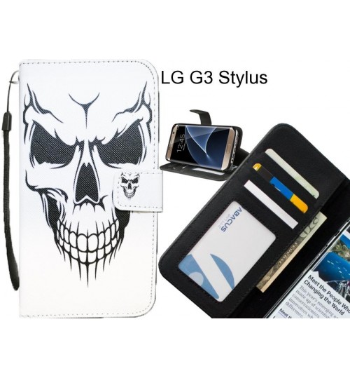 LG G3 Stylus case 3 card leather wallet case printed ID