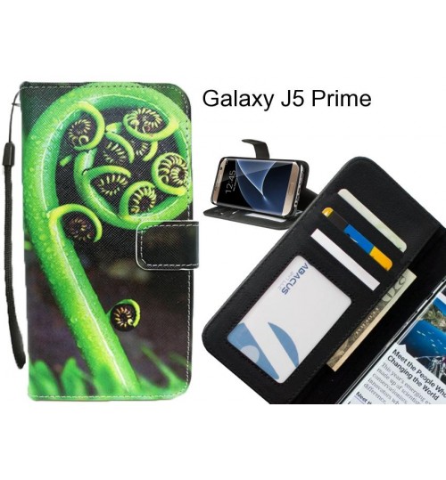 Galaxy J5 Prime case 3 card leather wallet case printed ID