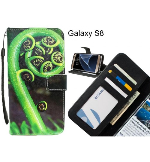 Galaxy S8 case 3 card leather wallet case printed ID