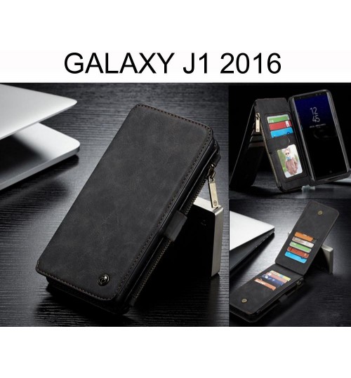 GALAXY J1 2016 Case Retro Flannelette leather case multi cards zipper