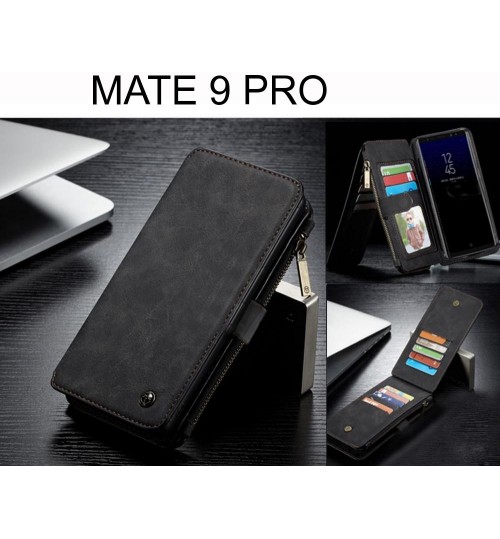 MATE 9 PRO Case Retro Flannelette leather case multi cards zipper