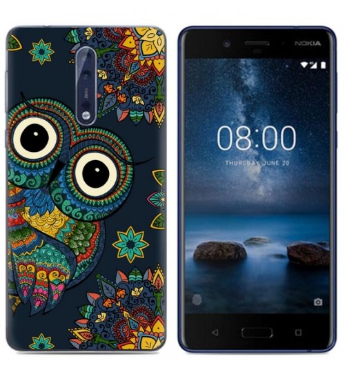 NOKIA 8 case Ultra Slim Soft Gel TPU printed case soft cover