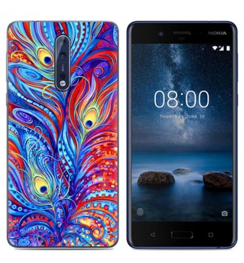 NOKIA 8 case Ultra Slim Soft Gel TPU printed case soft cover