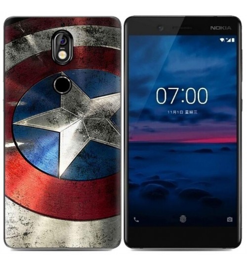 NOKIA 7  case Ultra Slim Soft Gel TPU printed case soft cover