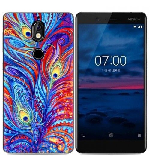 NOKIA 7  case Ultra Slim Soft Gel TPU printed case soft cover