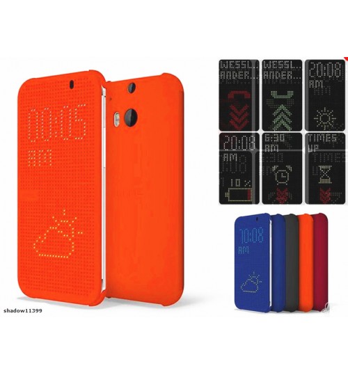 HTC one M8 case dot view flip case