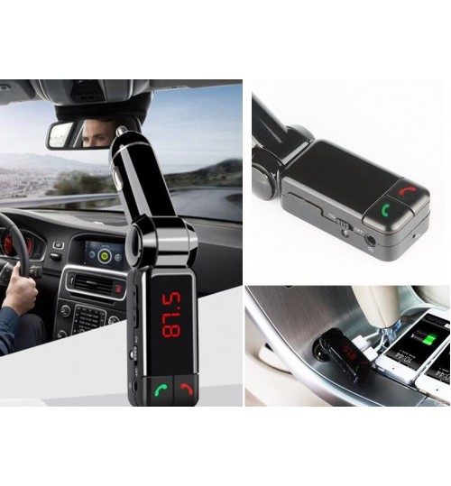 Bluetooth Audio MP3 Car Kit Dual USB Charger