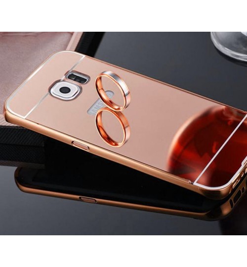 Galaxy S6 Slim Metal bumper with mirror back cover case