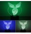 3D Desk Lamp Eagle Skeleton Decor Night LED Light