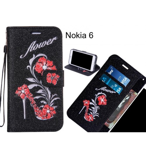 Nokia 6  case Fashion Beauty Leather Flip Wallet Case