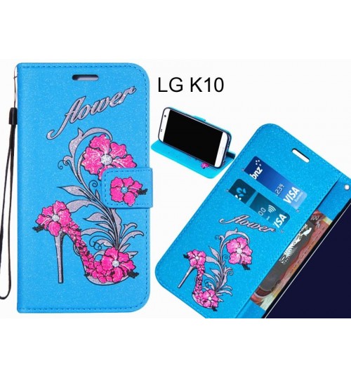 LG K10  case Fashion Beauty Leather Flip Wallet Case